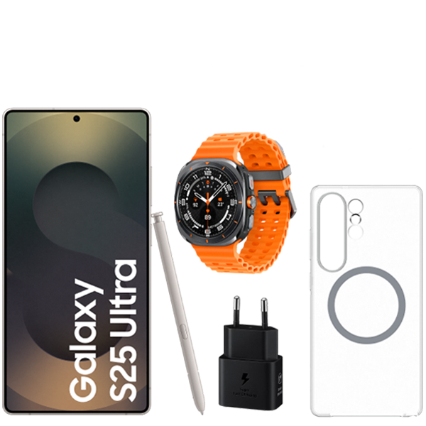 Pack Galaxy S25 Ultra 512Gb Titanio Negro + Watch Ultra + Funda + Power Adapter 45W